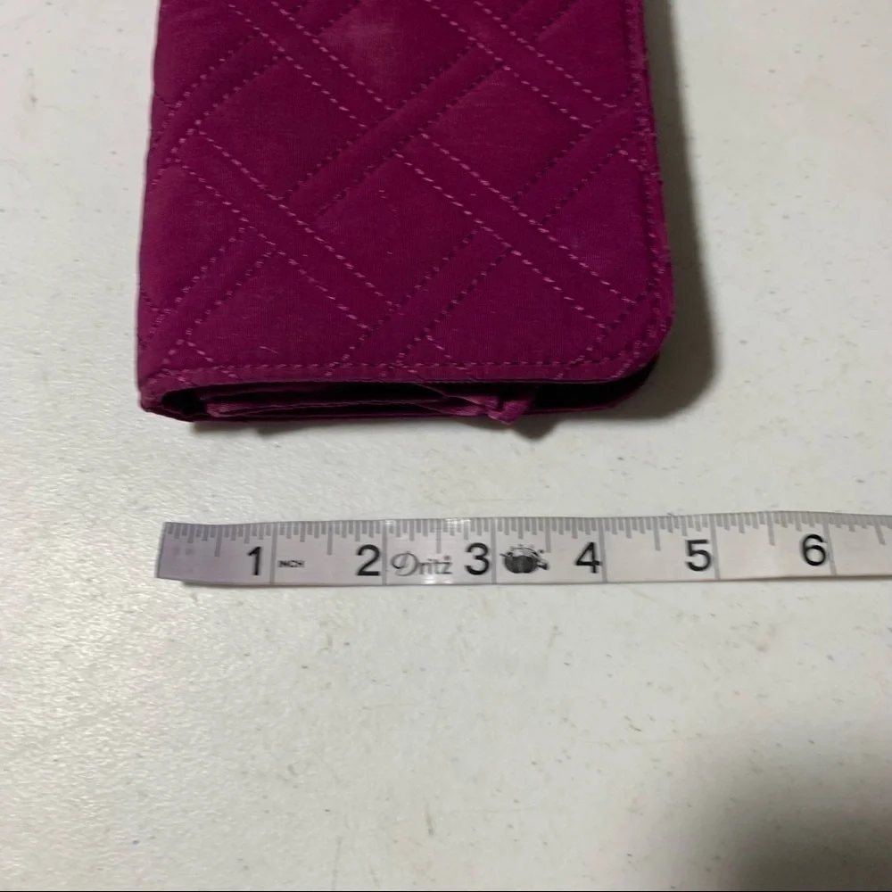 Vera Bradley Quilted pink fuschia Clutch Wallet.